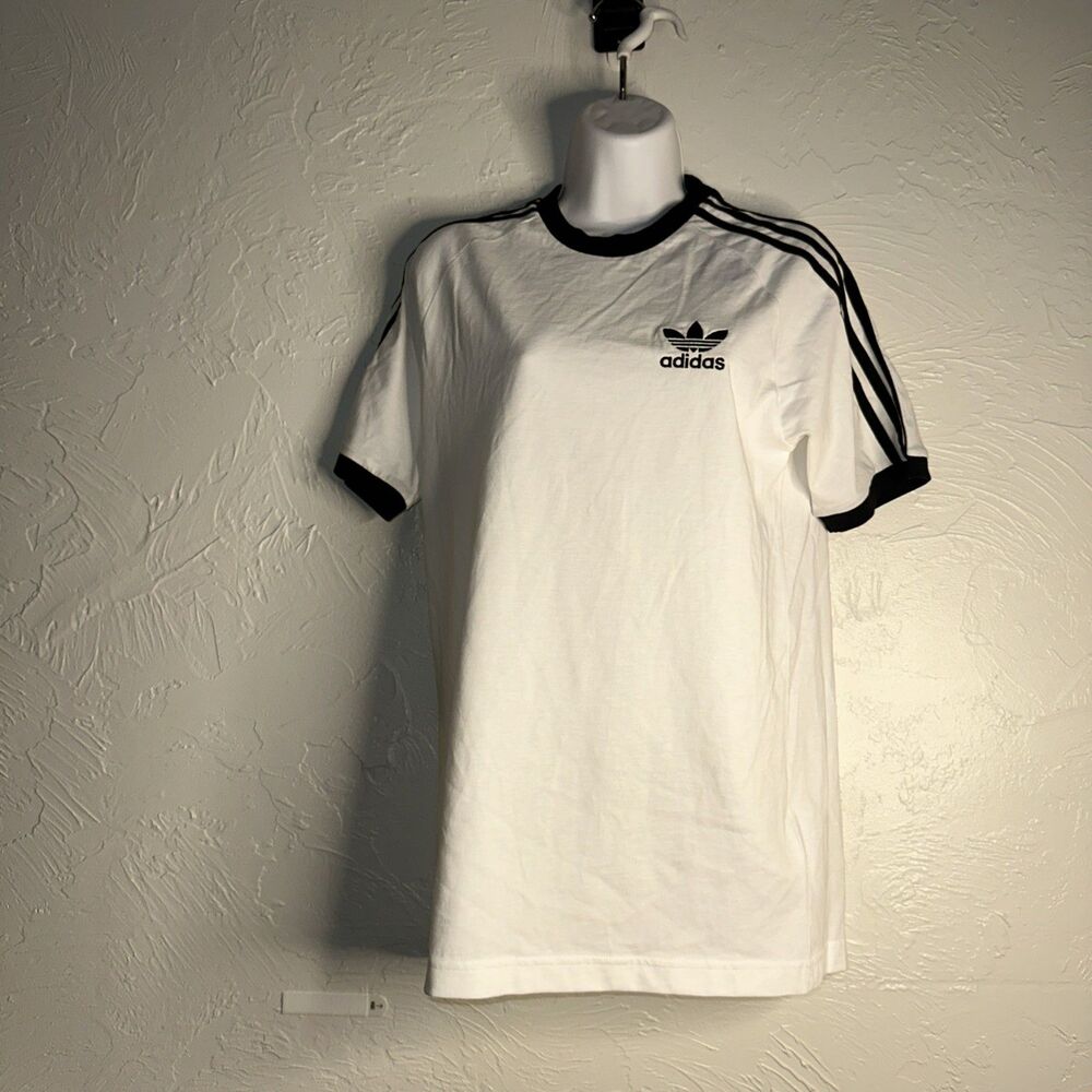 Men’s Adidas T Shirt XS, Black And White Embroidered Logo Tee Shirt